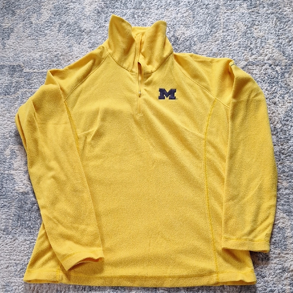 Columbia Soft Yellow Fleece Pullover Size S